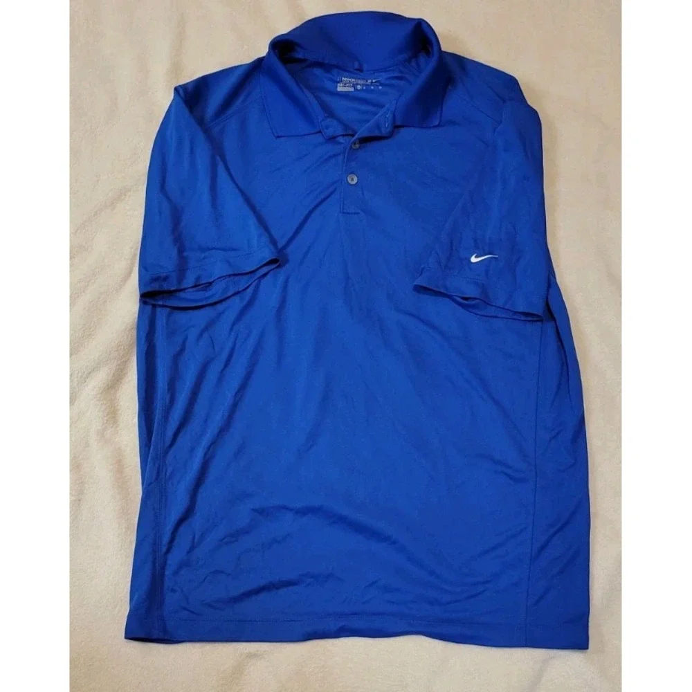NIKE GOLF DRI FIT MENS BLUE POLO SIZE XL